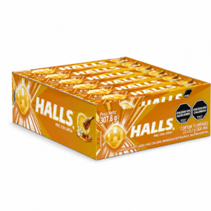 Halls Barra Honey Lemon 25 Grs 12 Unid