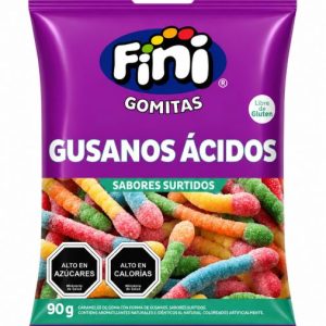 Fini Gomita Gusano Ácido 90 Grs 12 Unid