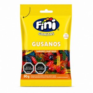 Fini Gomita Gusano Dulce 90 Grs 12 Unid