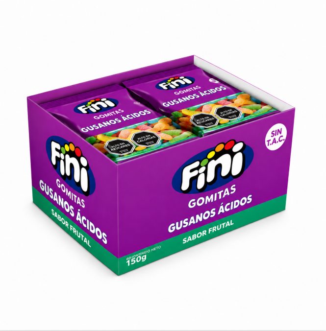 Fini Gomita Gusano Ácido 15 Grs 12 Unid