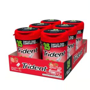 Trident Botella Fresa 45 Grs 6 Unid