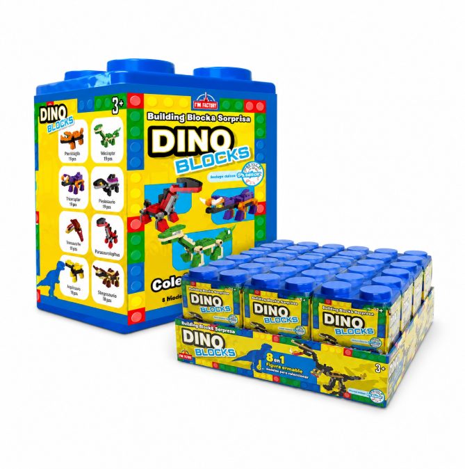 Cubo con Dulces Sorpresa Dinosaurios 9 Unid