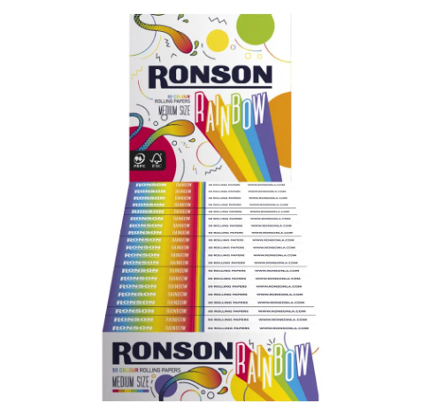 Papelillo Ronson Rainbow 1 1/4 25 Unidade