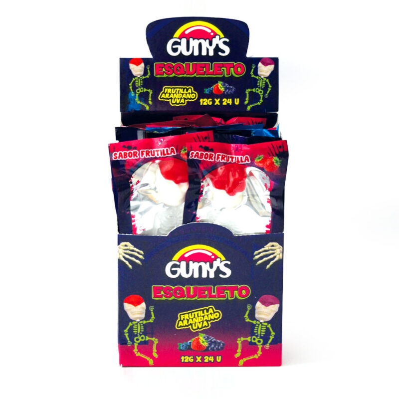 Gunys Esqueleto Lolipop 12grs 24 Unid