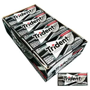 Trident Extra Strong (Negro) 12 Unid
