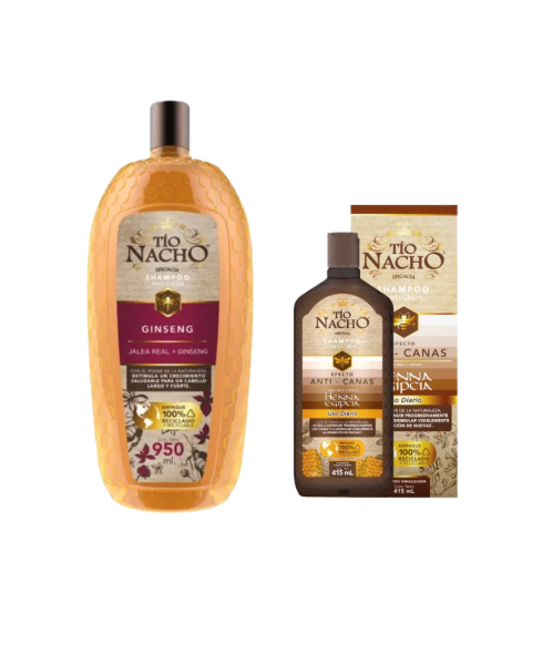 Tio Nacho Shampoo Ginseng 950ML + Tio Nacho Shampoo Anti Canas 415ML