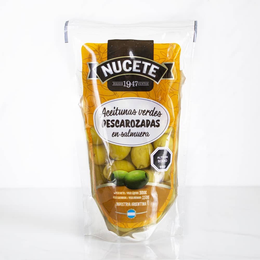 Nucete Aceituna Verde Descarozadas 100 Grs
