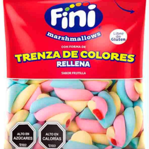 Fini Marshmallows Trenza Colores 80 Grs 12 Unid