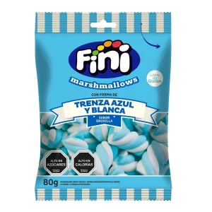 Fini Marshmallows Trenza Azul 80 Grs 12 Unid