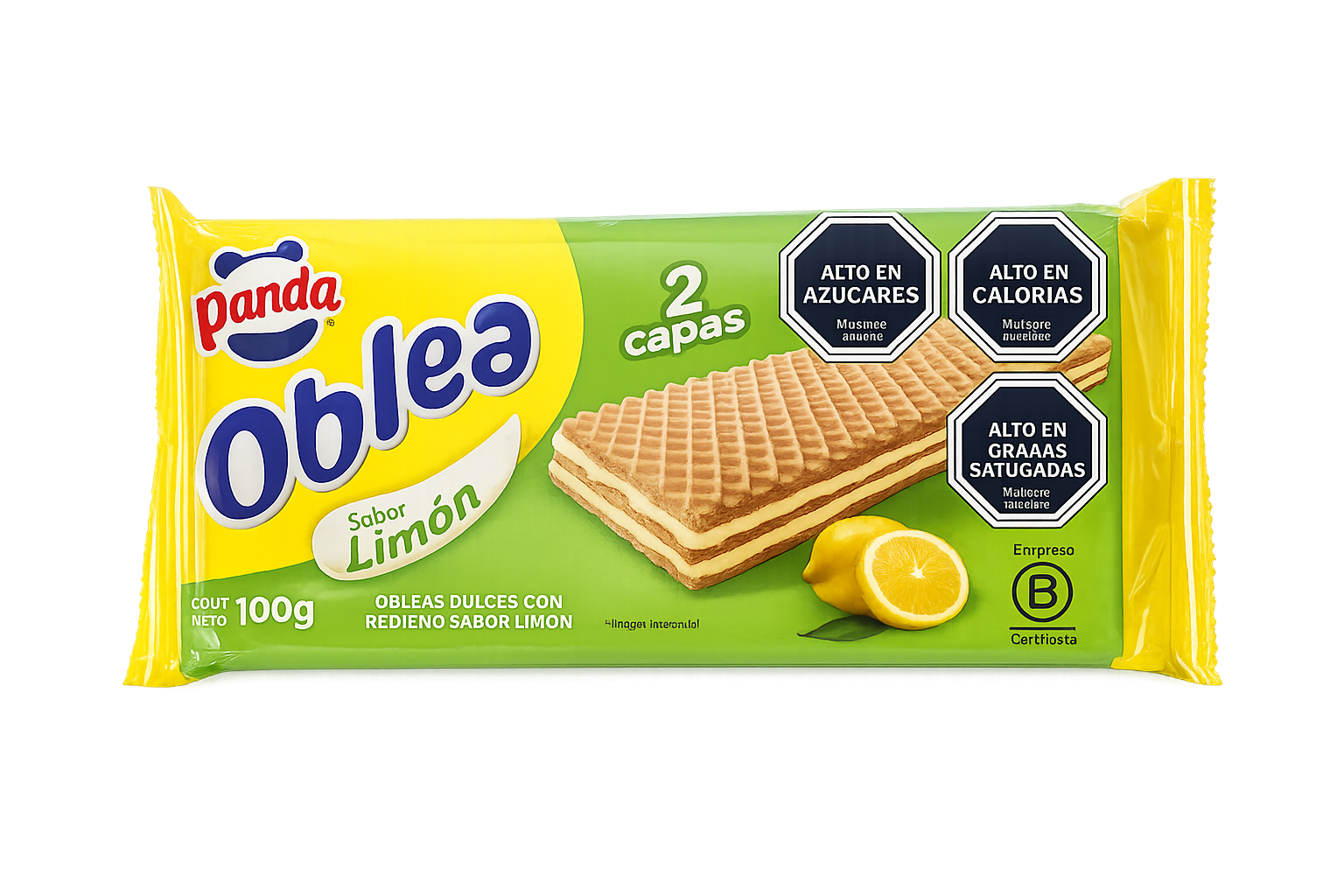 panda galleta oblea limon 100 grs