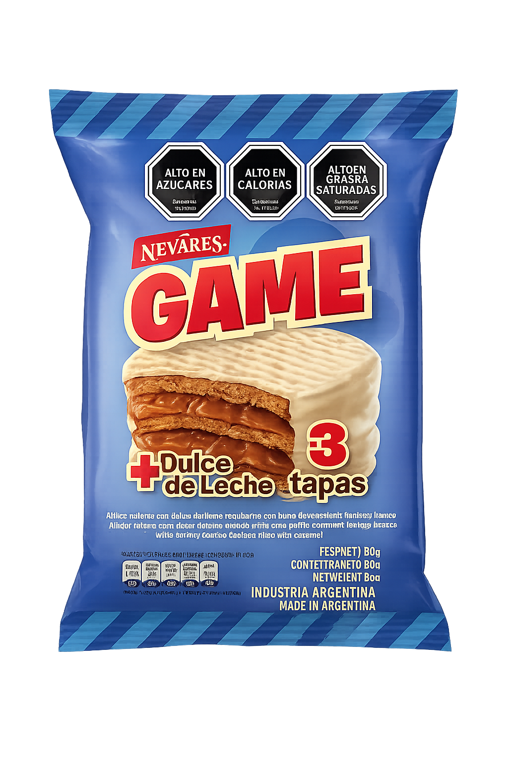 Alfajor Blanco Game 60grs 24unid