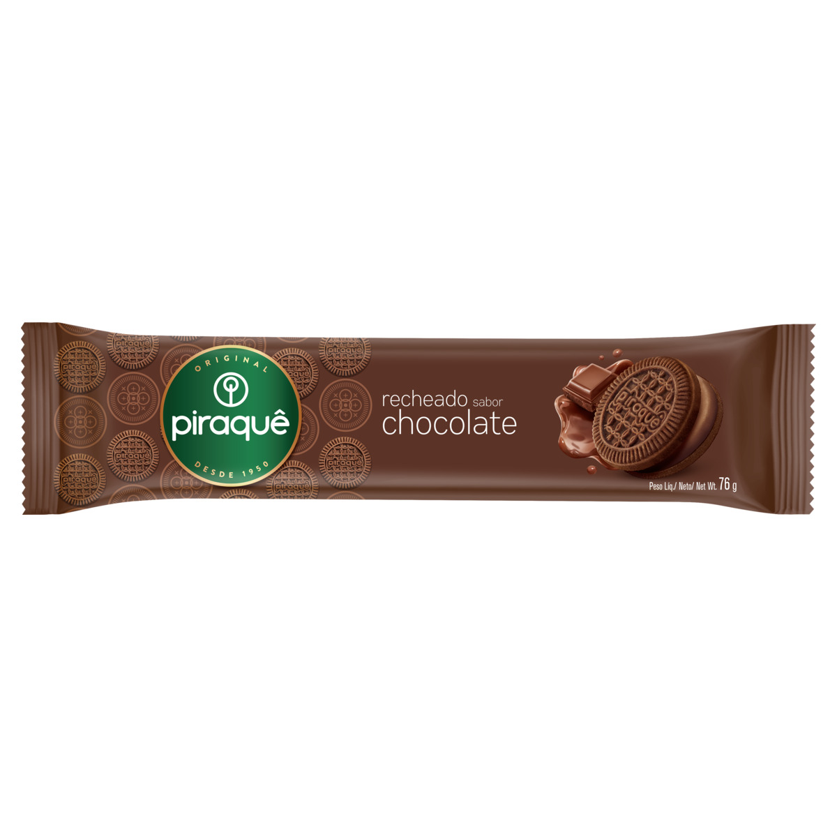 Galleta Rellena Sabor Chocolate Piraque 76grs