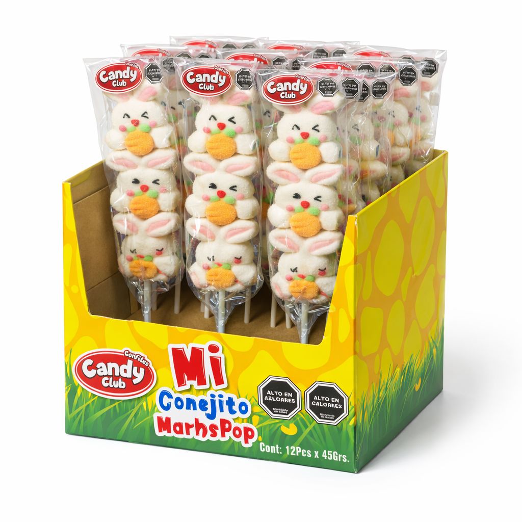 "Marshpop Mi Conejito Candy Club 12 unidades"