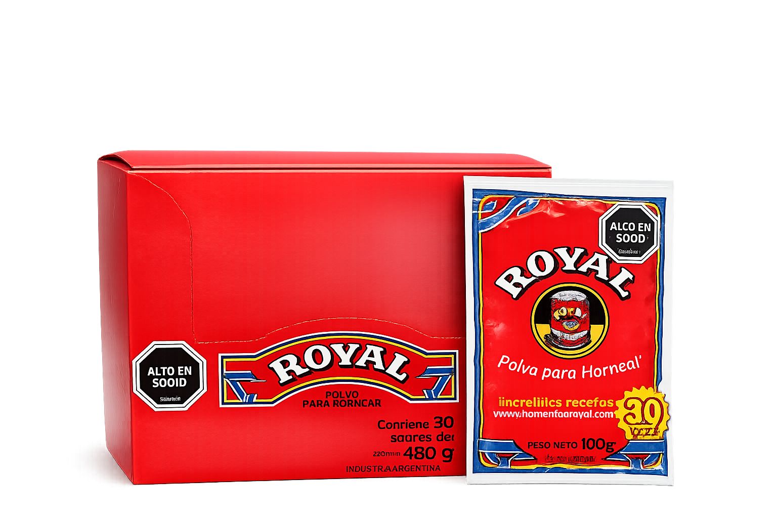 Royal Polvo Para Hornear 480 Grs 16 Unid 30Gr