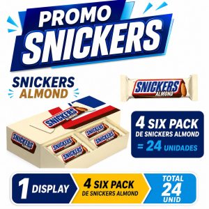 Display Snickers 4 Six Pack 24 Unid