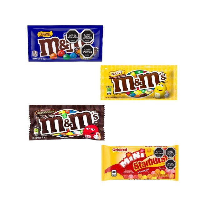 Promo M&M's Choco Maní Caramel Mini Starburst