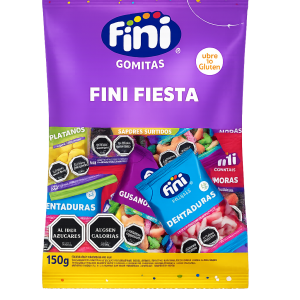 Fini Gomitas Fiesta Sabores Surtidos 150 Grs 10 Unid