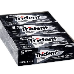 Trident Negro Menta Fuerte 18 Unid