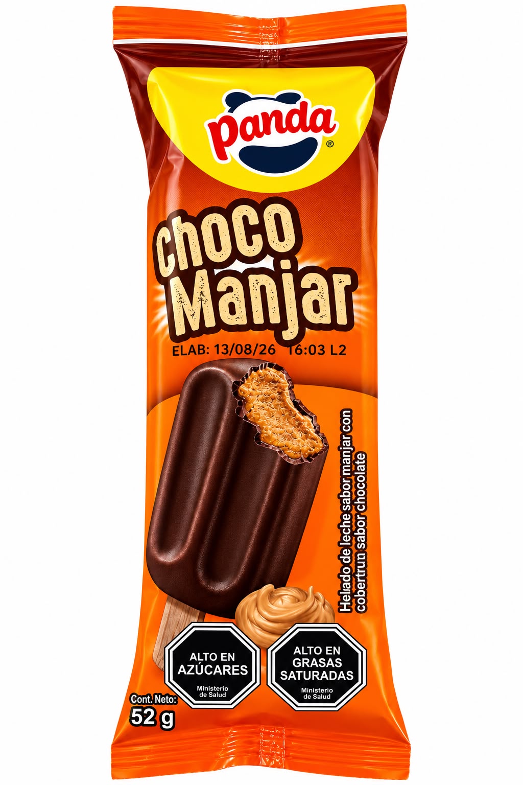 Panda Paleta Choco Manjar 42 Unid 52 Grs