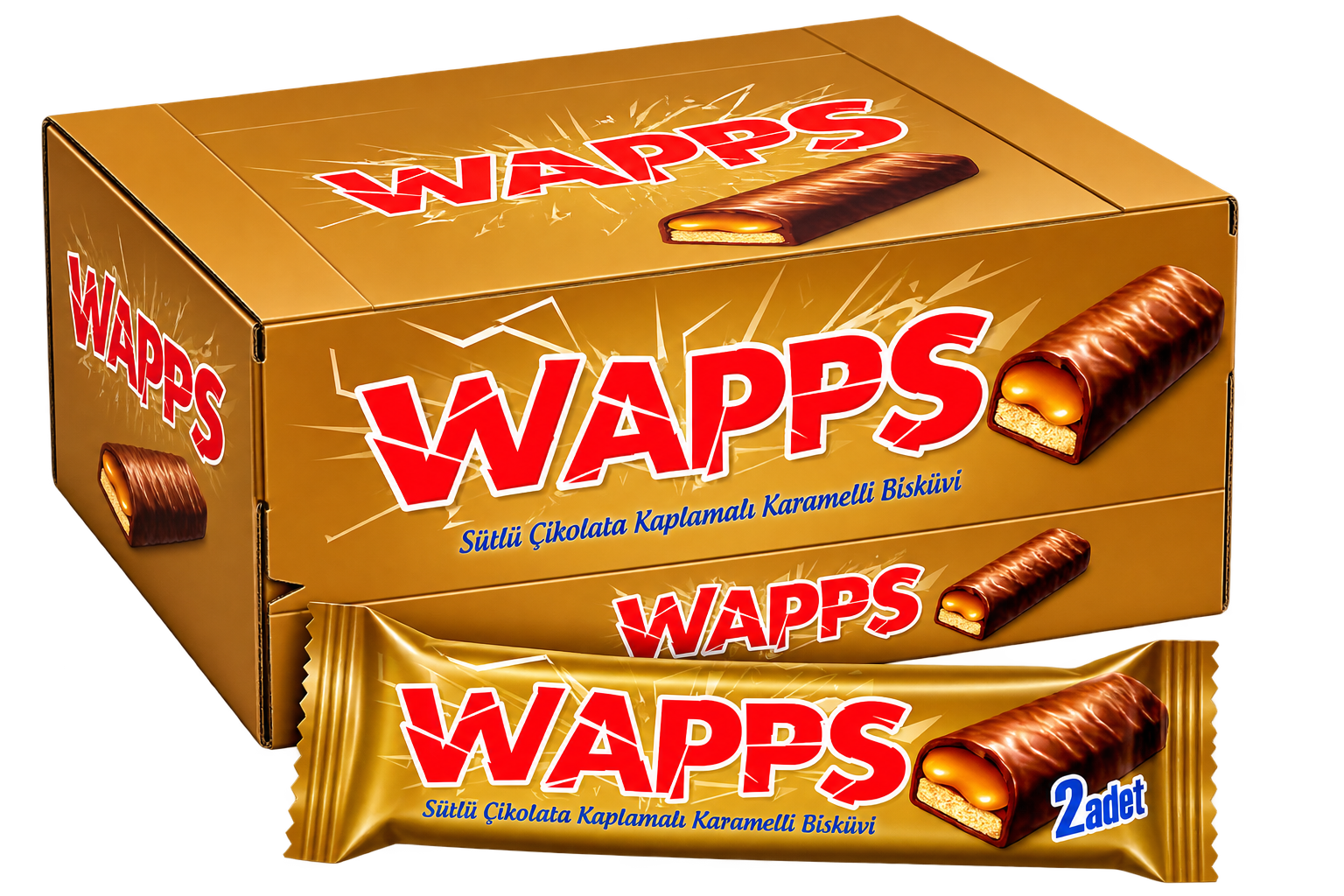 Wapps Cookie y Caramel Bar 65 g
