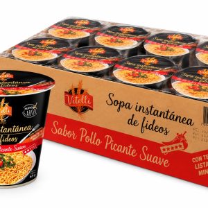 Vitelli Sopa Instantánea Pollo Picante 65 g caja de 12 unidades