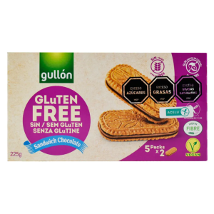 Gullón Sandwich Choco Sin Gluten 225 Grs